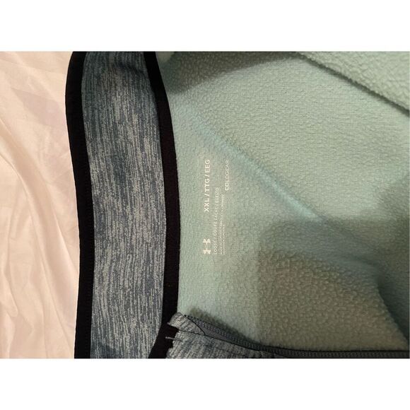 Under Armour Mens Grey/green Long-Sleeve 1/4 Zip Pullover Fleece Jacket Extra Ex - Picture 9 of 16